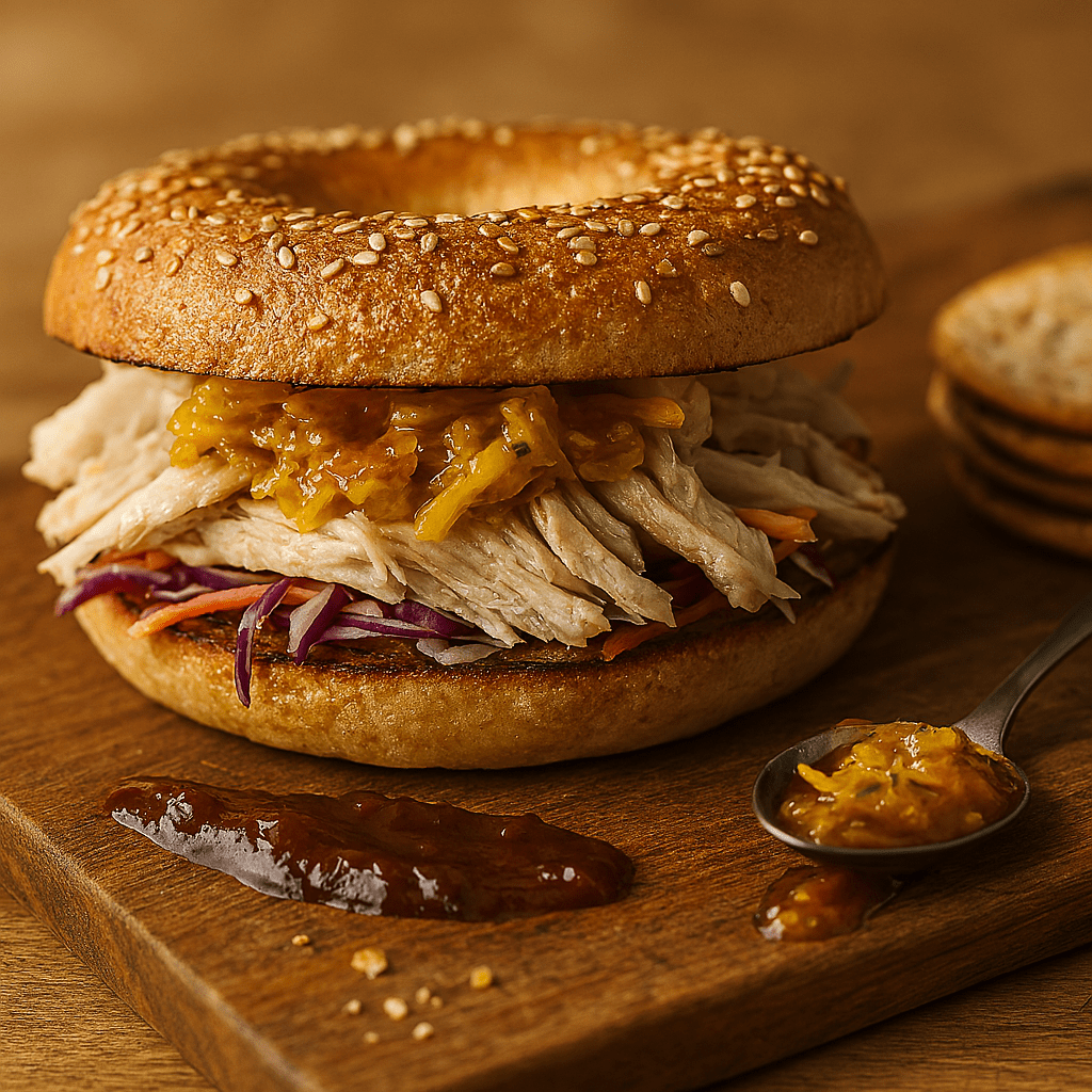 Achar Chicken Bagel with Crunchy Slaw - 8:22
