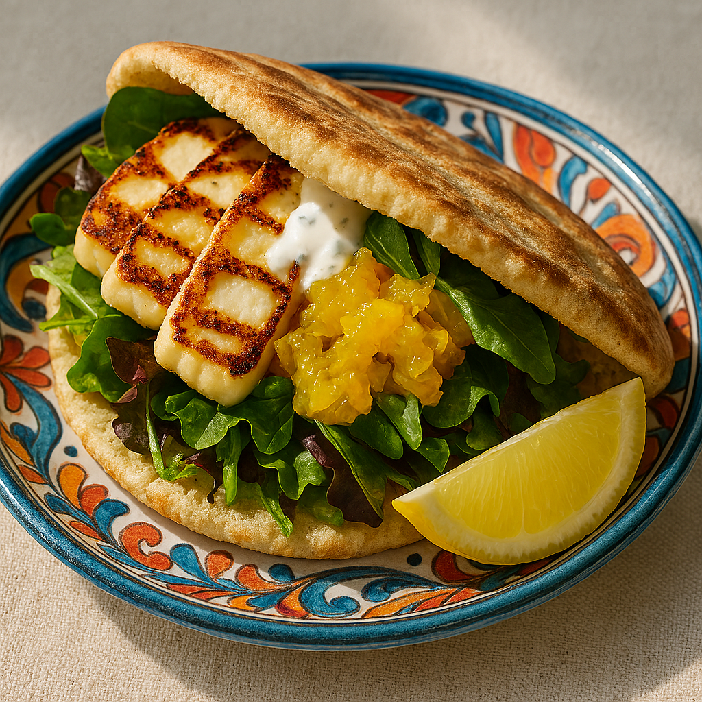 Achar Halloumi Flatbread Sandwich - 8:22