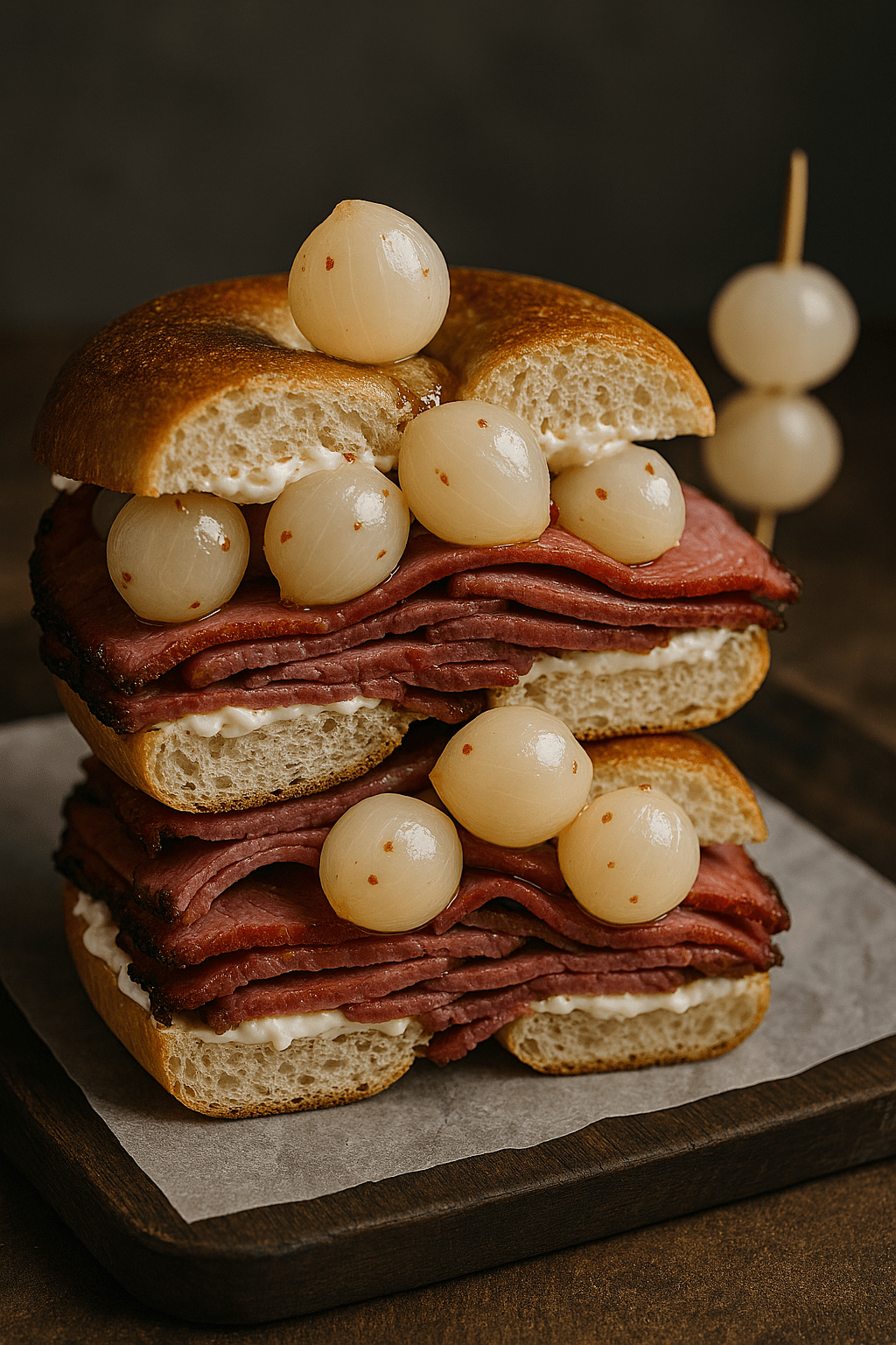 Spicy Silverskin Onion Pastrami Bagel - 8:22