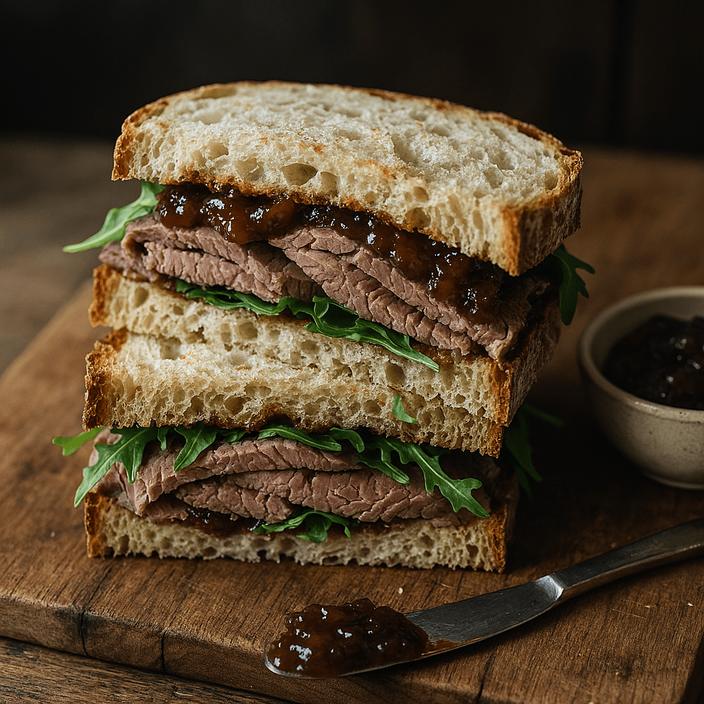 Sweet Brown Pickle Leftover Roast Beef Sandwich - 8:22