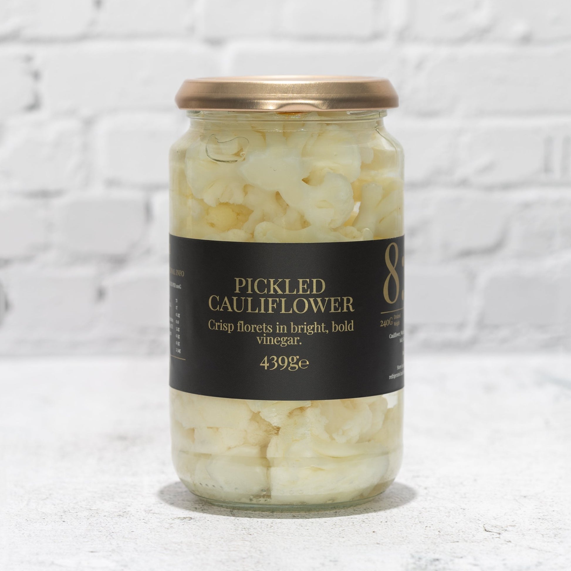 8:22 Pickled Cauliflower - Small - Batch Veg Pickle 439g - 8:22