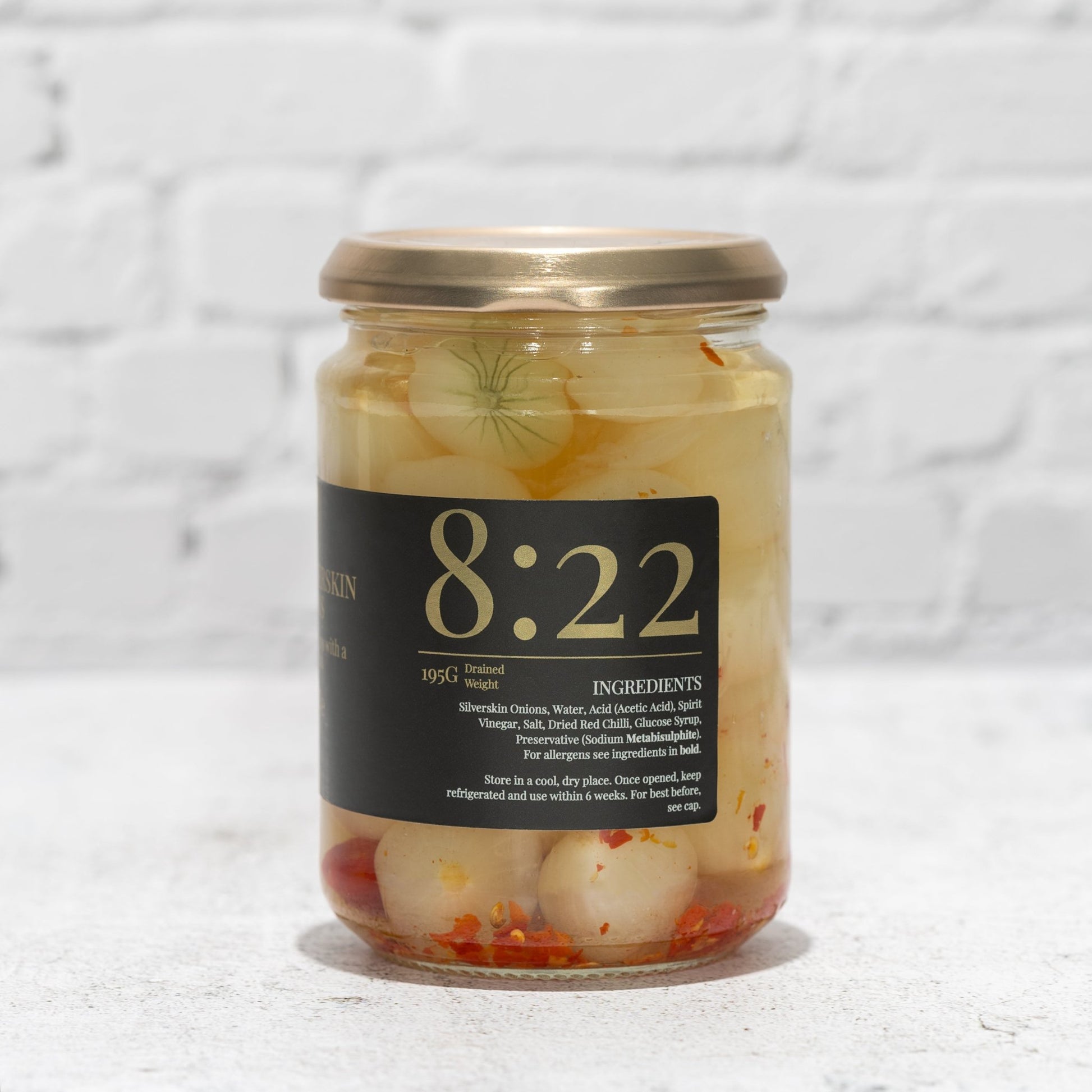8:22 Spicy Silverskin Onions 340g - 8:22